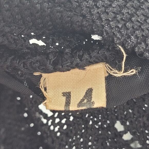 Kimberly Black Open-Knit Brass Button Long Sleeve Cardigan – Chic Vintage Layer - Picture 11 of 12